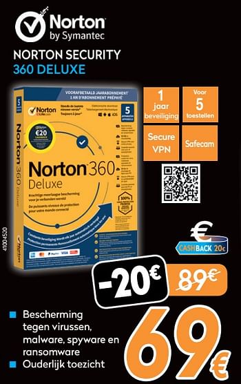 Promoties Norton security 360 deluxe - Symantec - Geldig van 21/11/2019 tot 02/12/2019 bij Krefel