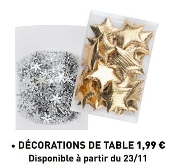 Promotions Décorations de table - Produit maison - Lidl - Valide de 18/11/2019 à 31/12/2019 chez Lidl