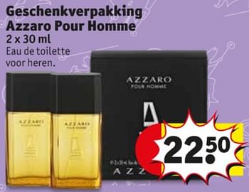 Promotions Geschenkverpakking azzaro pour homme eau de toilette voor heren - Azzaro - Valide de 19/11/2019 à 24/11/2019 chez Kruidvat