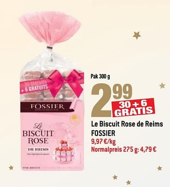 Promoties Le biscuit rose de reims fossier - Fossier - Geldig van 20/11/2019 tot 31/12/2019 bij Match