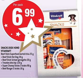 Promoties Snacks box hond vitakraft - Vitakraft - Geldig van 20/11/2019 tot 31/12/2019 bij Match
