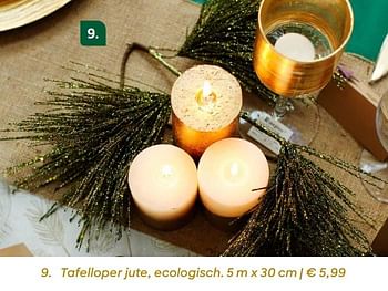 Promotions Tafelloper jute, ecologisch. 5 m x 30 cm - Produit Maison - Ava - Valide de 20/11/2019 à 31/01/2020 chez Ava