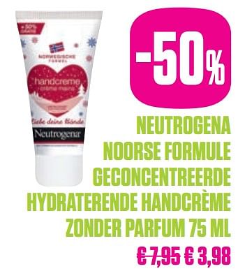Promoties Neutrogena noorse formule geconcentreerde hydraterende handcrème zonder parfum 75 ml - Neutrogena - Geldig van 25/11/2019 tot 24/02/2020 bij Medi-Market