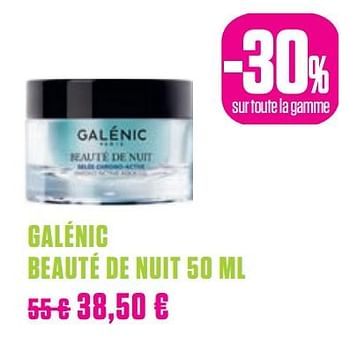Promotions Galénic beauté de nuit 50 ml - Galénic - Valide de 25/11/2019 à 24/02/2020 chez Medi-Market