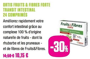 Promotions Ortis fruits + fibres forte transit intestinal 24 comprimés - Ortis - Valide de 25/11/2019 à 24/02/2020 chez Medi-Market