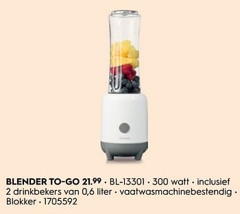 controleren bal Tot ziens Huismerk - Blokker Blokker blender to-go bl-13301 - Promotie bij Blokker