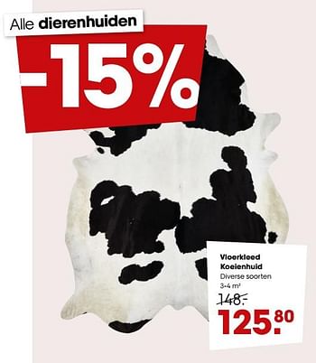 Promoties Vloerkleed koeienhuid - Huismerk - Kwantum - Geldig van 02/12/2019 tot 15/12/2019 bij Kwantum