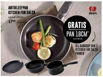 Promoties Antikleefpan kitchen fun salsa - Beka - Geldig van 18/11/2019 tot 08/12/2019 bij Freetime