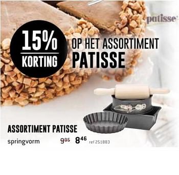 Promoties Assortiment paisse springvorm - Patisse - Geldig van 18/11/2019 tot 08/12/2019 bij Freetime