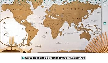 Promotion Carrefour Carte Du Monde A Gratter Produit Maison Carrefour Materiel Pour Bureau Et Pour L Ecole Valide Jusqua 4 Promobutler