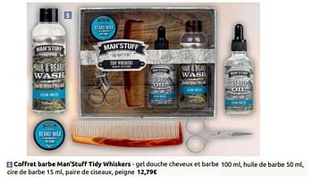 Man Stuff Coffret Barbe Man Stuff Tidy Whiskers En Promotion Chez Carrefour