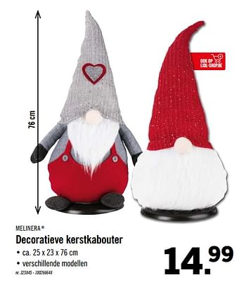 Promoties Decoratieve kerstkabouter - Melinera - Geldig van 02/12/2019 tot 07/12/2019 bij Lidl