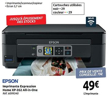 decorate periscope mate Epson Epson imprimante expression home xp-352 all-in-one - En promotion  chez Carrefour