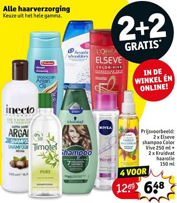 Promoties Elseve shampoo color vive + 2 x kruidvat haarolie - L'Oreal Paris - Geldig van 26/11/2019 tot 01/12/2019 bij Kruidvat
