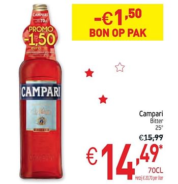 Promotions Campari bitter - Campari - Valide de 26/11/2019 à 31/12/2019 chez Intermarche