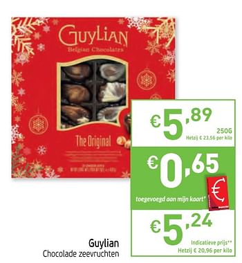 Promoties Guylian chocolade zeevruchten - Guylian - Geldig van 26/11/2019 tot 31/12/2019 bij Intermarche