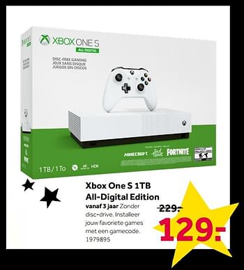 ouder geeuwen Gewoon Microsoft Xbox one s 1tb all-digital edition - Promotie bij Intertoys