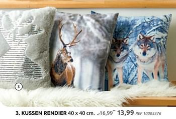 Promoties Kussen rendier - Huismerk - Brico - Geldig van 04/12/2019 tot 30/12/2019 bij Brico