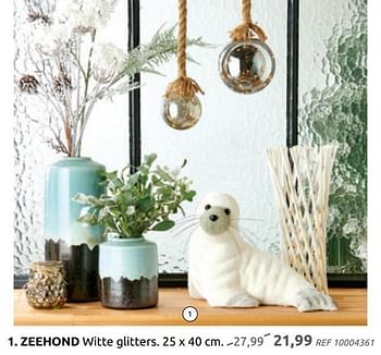 Promoties Zeehond witte glitters - Huismerk - Brico - Geldig van 04/12/2019 tot 30/12/2019 bij Brico