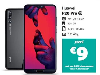 Promoties Huawei p20 pro - Huawei - Geldig van 27/11/2019 tot 03/12/2019 bij Base