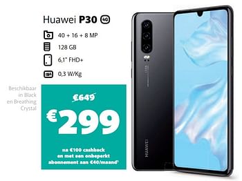 Promoties Huawei p30 - Huawei - Geldig van 27/11/2019 tot 03/12/2019 bij Base