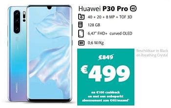 Promoties Huawei p30 pro - Huawei - Geldig van 27/11/2019 tot 03/12/2019 bij Base