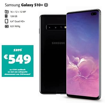 Promoties Samsung galaxy s10+ - Samsung - Geldig van 27/11/2019 tot 03/12/2019 bij Base