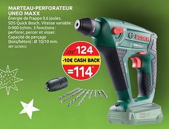 Promotions Bosch marteau-perforateur uneo maxx - Bosch - Valide de 04/12/2019 à 30/12/2019 chez Brico