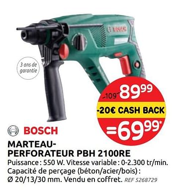 Promotions Marteauperforateur pbh 2100re bosch - Bosch - Valide de 04/12/2019 à 30/12/2019 chez Brico