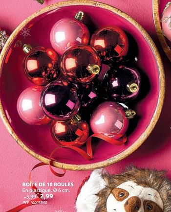 Promotions Boîte de 10 boules - Produit maison - Brico - Valide de 04/12/2019 à 30/12/2019 chez Brico