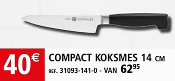 Promoties Compact koksmes 14 cm - Zwilling J.A Henckels - Geldig van 25/11/2019 tot 31/12/2019 bij ShopWillems