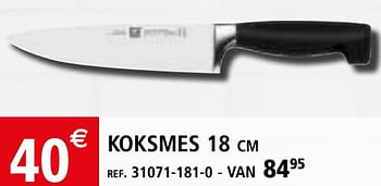 Promoties Koksmes 18 cm - Zwilling J.A Henckels - Geldig van 25/11/2019 tot 31/12/2019 bij ShopWillems