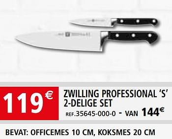 Promoties Zwilling professional `s` 2-delige set - Zwilling J.A Henckels - Geldig van 25/11/2019 tot 31/12/2019 bij ShopWillems