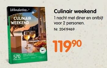 Promoties Culinair weekend - Wonderbox - Geldig van 27/11/2019 tot 10/12/2019 bij Fun