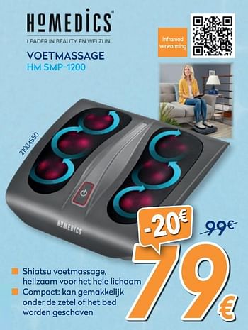 Promoties Homedics voetmassage hm smp-1200 - Homedics - Geldig van 03/12/2019 tot 31/12/2019 bij Krefel