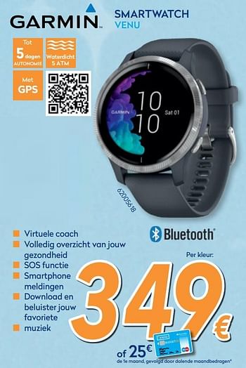 Promoties Garmin smartwatch venu - Garmin - Geldig van 03/12/2019 tot 31/12/2019 bij Krefel
