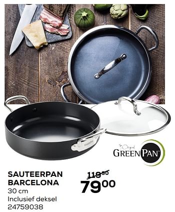 Promoties Sauteerpan barcelona - Greenpan - Geldig van 03/12/2019 tot 07/01/2020 bij Supra Bazar