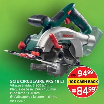 Promotions Bosch scie circulaire pks 18 li - Bosch - Valide de 04/12/2019 à 30/12/2019 chez BricoPlanit