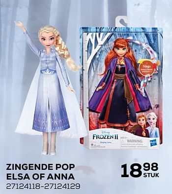 Promotions Zingende pop elsa of anna - Hasbro - Valide de 03/12/2019 à 07/01/2020 chez Supra Bazar
