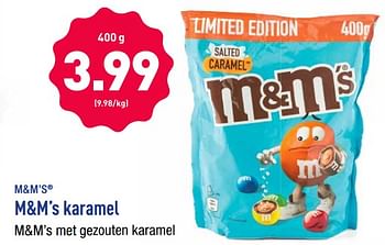 Promoties M+m`s karamel - M&M 's - Geldig van 02/12/2019 tot 07/12/2019 bij Aldi