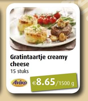 Promoties Gratintaartje creamy cheese - Aviko - Geldig van 25/11/2019 tot 31/12/2019 bij Aronde