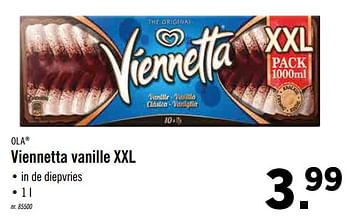 Promoties Viennetta vanille xxl - Ola - Geldig van 09/12/2019 tot 14/12/2019 bij Lidl