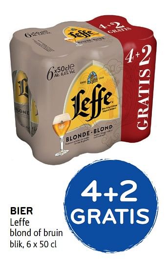 Promoties 4+2 gratis bier leffe blond of bruin - Leffe - Geldig van 04/12/2019 tot 17/12/2019 bij Alvo