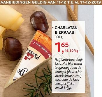 Promoties Charlatan bierkaas - Huismerk - Alvo - Geldig van 11/12/2019 tot 17/12/2019 bij Alvo