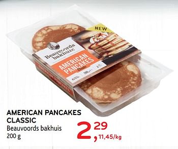 Promoties American pancakes classic beauvoords bakhuis - Beauvoords Bakhuis - Geldig van 04/12/2019 tot 17/12/2019 bij Alvo