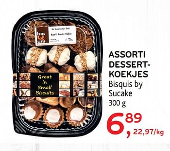 Promoties Assorti dessertkoekjes bisquis by sucake - Sucake - Geldig van 04/12/2019 tot 17/12/2019 bij Alvo