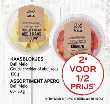 Promoties 2e voor 1-2 prijs kaasblokjes deli melo - Déli Mélo - Geldig van 04/12/2019 tot 17/12/2019 bij Alvo