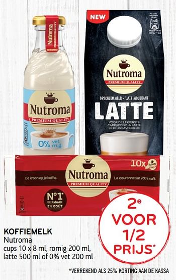 Promoties 2e voor 1-2 prijs koffiemelk nutroma - Nutroma - Geldig van 04/12/2019 tot 17/12/2019 bij Alvo