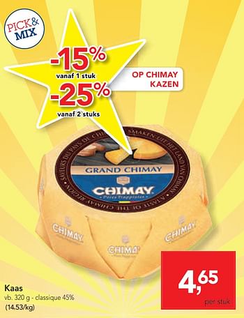 Promotions Chimay kazen classique 45% - Chimay - Valide de 04/12/2019 à 17/12/2019 chez Makro