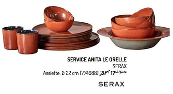 Promoties Servies anita le grelle serax assiette - Serax - Geldig van 27/11/2019 tot 08/12/2019 bij Oh'Green